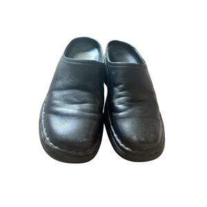 Josef Seibel black leather slipper men sz 13